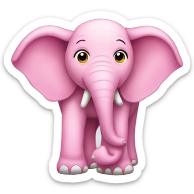 Pink elephant  sticker