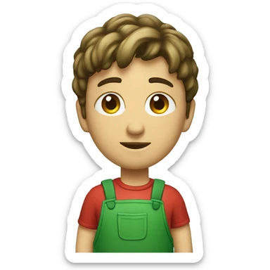 Hormiga verde con delantal sticker