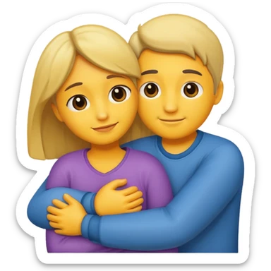 couples hug sticker