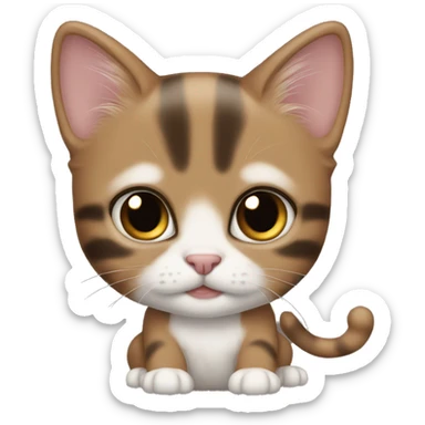 bangel kitten with brown eyes sticker