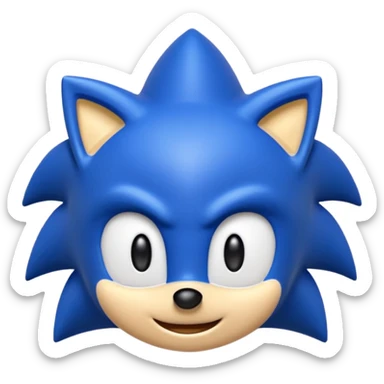 Crie um emoji iPhone do Sonic com expressão de raiva e felicidade entre outros sticker