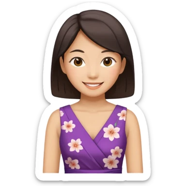 Asian women from japan wearing a dress sticker