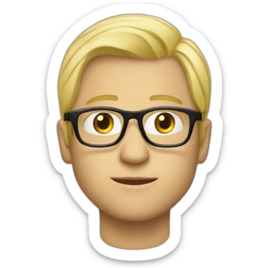 Jeffrey-glasses—blonde sticker