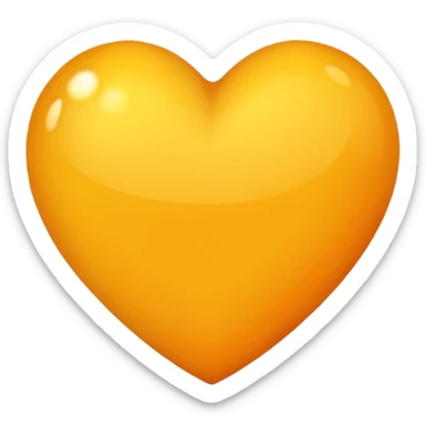 Hazme un corazón amarillo naranja sticker