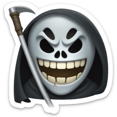 Laughing grim reaper  sticker