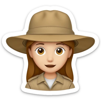 just safari hat no head sticker