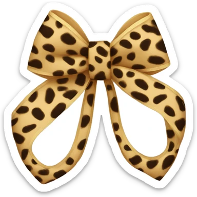 Leopard bow  sticker