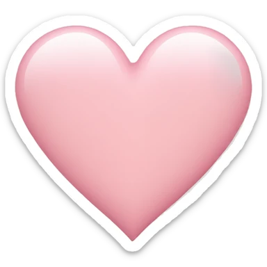 Plain light pink heart sticker
