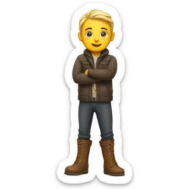 Dear wearing boots  sticker