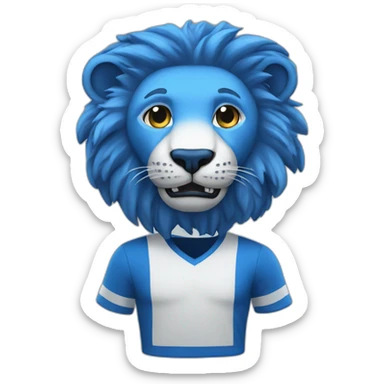 detroit blue lion sticker