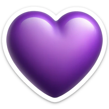 Most beautiful purple ish heart  sticker