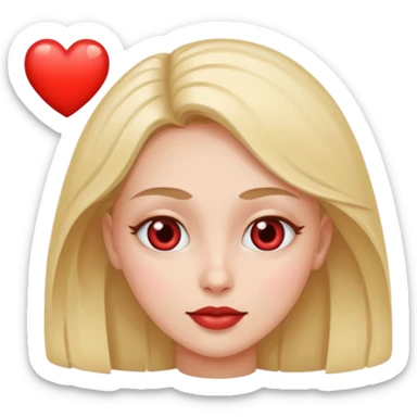 cara con ojos corazón sticker