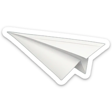 paper airplane sticker