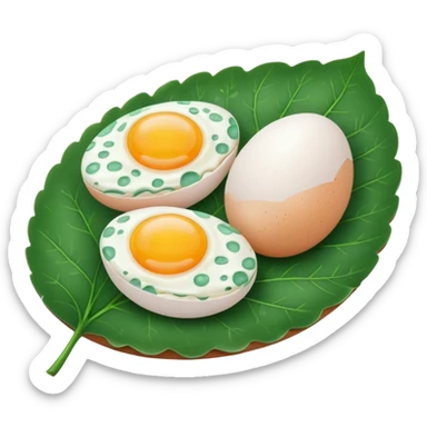 eggs on leaf sticker