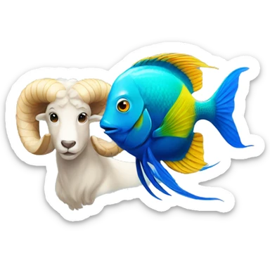 Acuario and aries  sticker