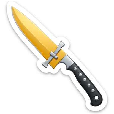 knife with little bows around it sticker