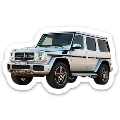 man-driving-mercedes-benz-G-Class-dubai sticker