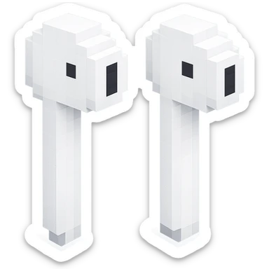 white EarPods headphones with a sleek matte look and soft glow sticker