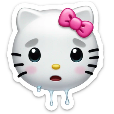 Hello kitty crying sticker