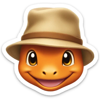 Charmander wearing hat sticker