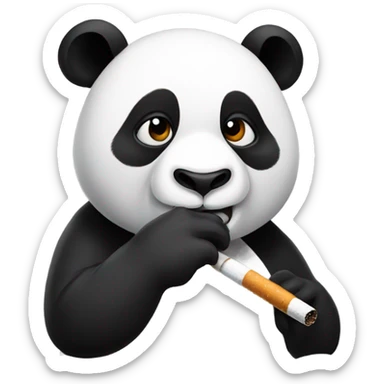 Panda smoking sticker