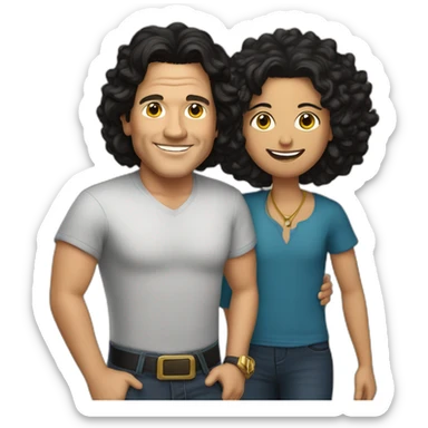 Carlos vives with an adult man colombian short black hair sticker