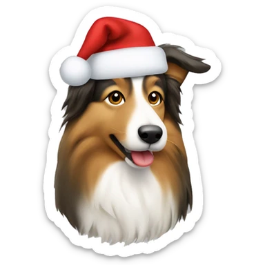 Shetland Sheepdog Christmas  sticker