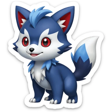 Oshawott-Zoroark-Meowstic-fusion sticker