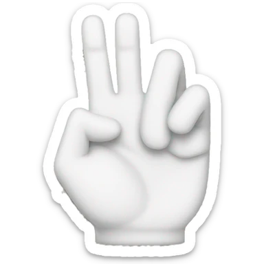japanese hand sign with white shirt sticker