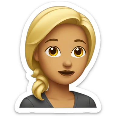 Woman sit down sticker