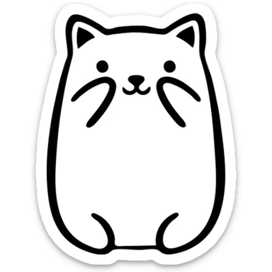cat covering its ears sticker