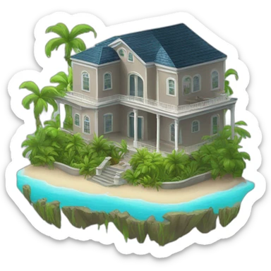 Gay home island mansion complex  sticker