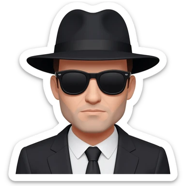 Hombre con gorray lentes oscuros sticker