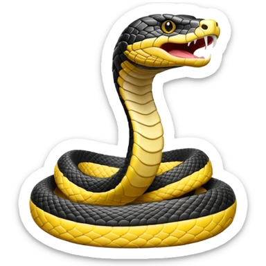 King cobra front facing sticker