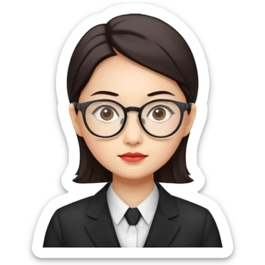 i need an image of a chinese woman analyst sticker