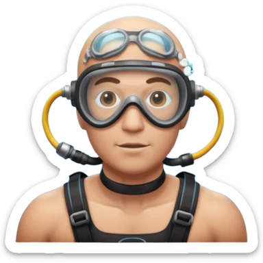 PATOGER le plongeur sous marin qui n'a pas de cheveux sticker