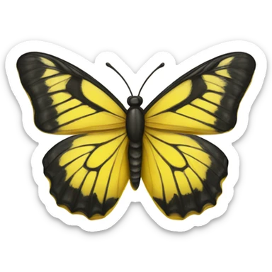 yellow butterfly sticker