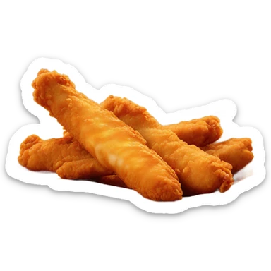 raising cane's chicken finger dipped into sauce sticker