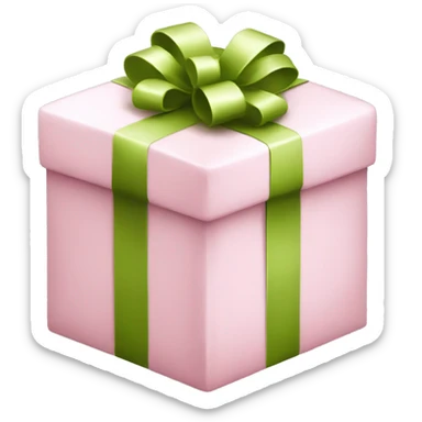 light pink christmas present sticker