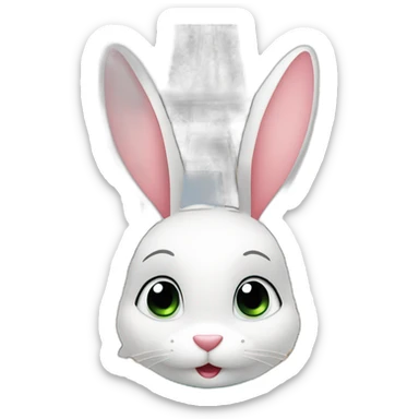 Rabbit at Eifel Tower sticker