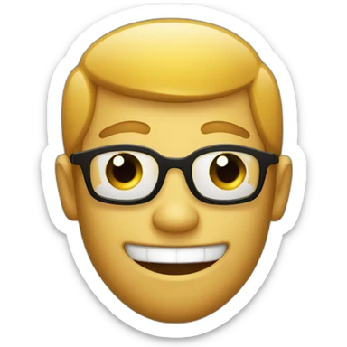 Man with giant thumbs up and black background sticker