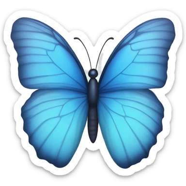 Blue butterfly sticker