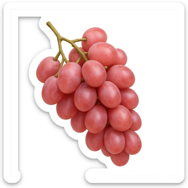 pink grapes, no background sticker