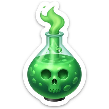 poisonous gas, isometric sticker