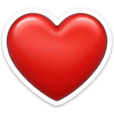 Red and black heart sticker