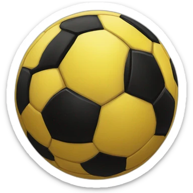 yellow and black soccer ball sticker