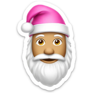 Pink Santa hat sticker