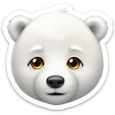 Cute polar bear sticker