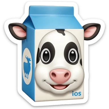 milk box with a cow on it sticker