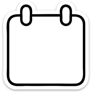 minimalist calendar icon with no text or numbers, only geometric shapes sticker